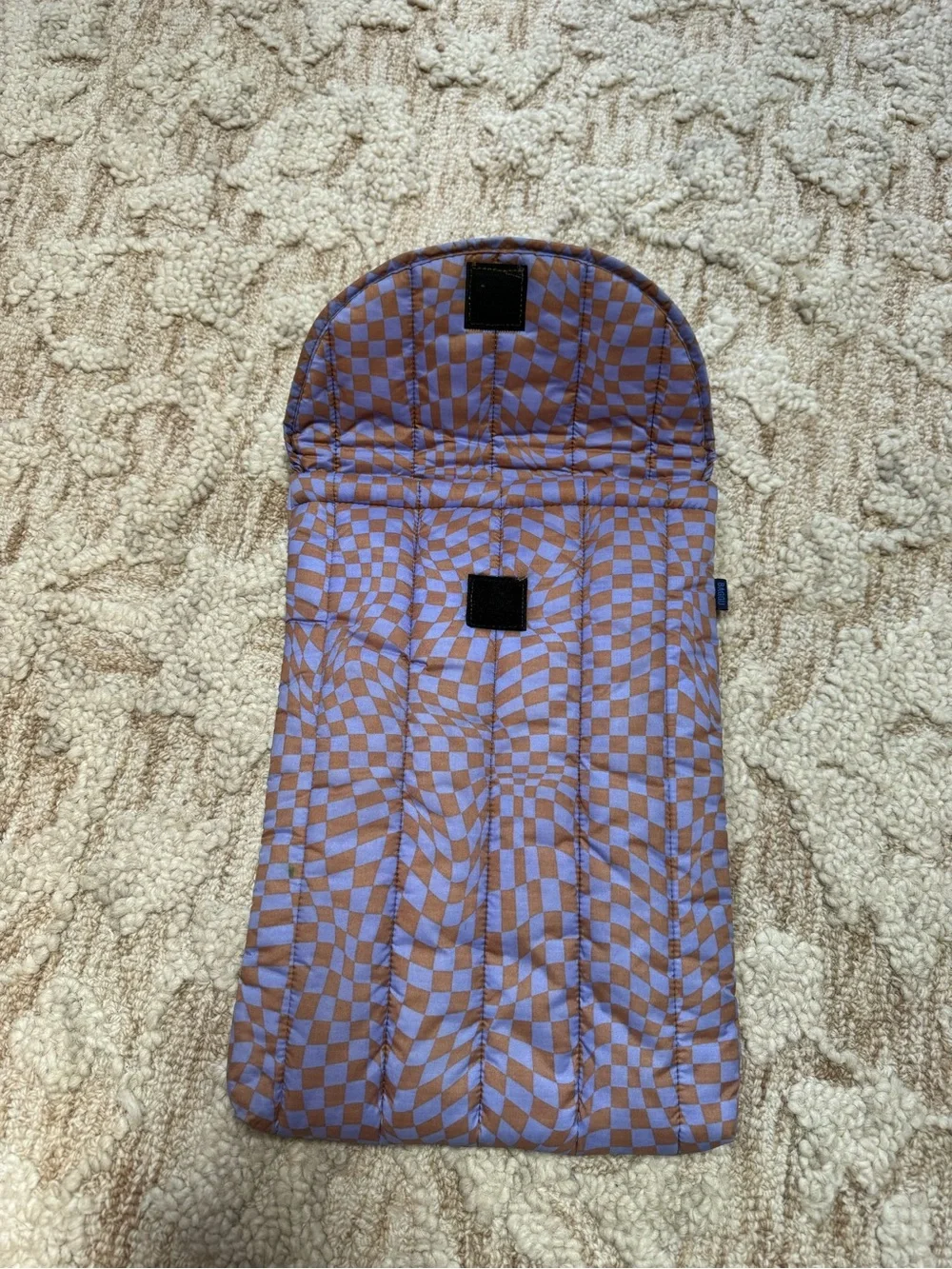 Urban Outfitters Lavender and orange Checkered Padded Laptop Sleeve